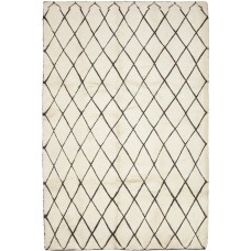 Darya Rugs One-of-a-Kind Moroccan Hand-Knotted Beige Area Rug DYAR3436